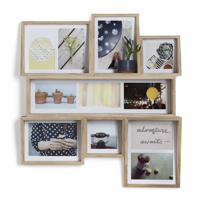 Мультирамка настенная Edge натуральное дерево