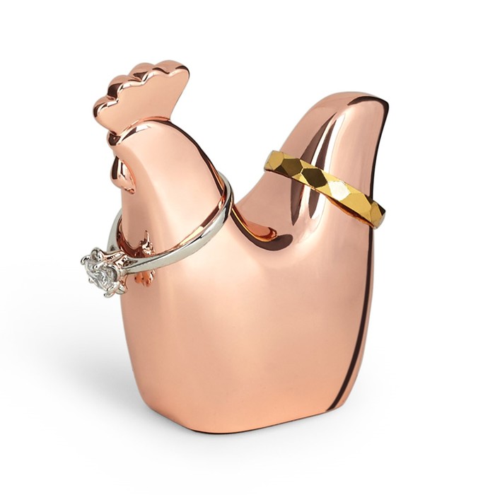 Подставка для колец Anigram петушок медь