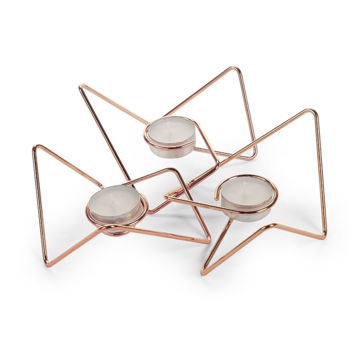 Набор из 3-х подсвечников Loop Maison медь