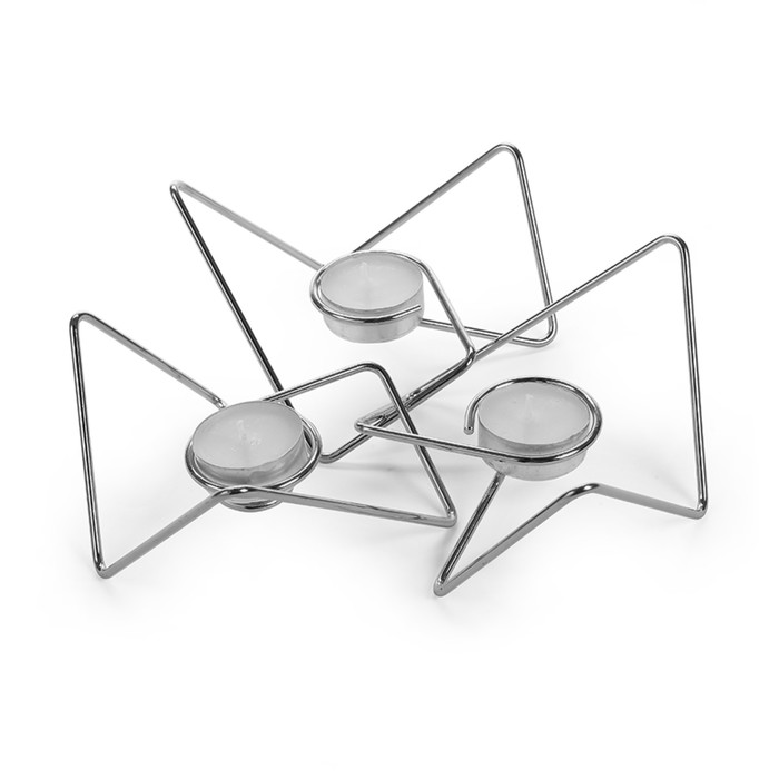 Набор из 3-х подсвечников Loop Maison хром