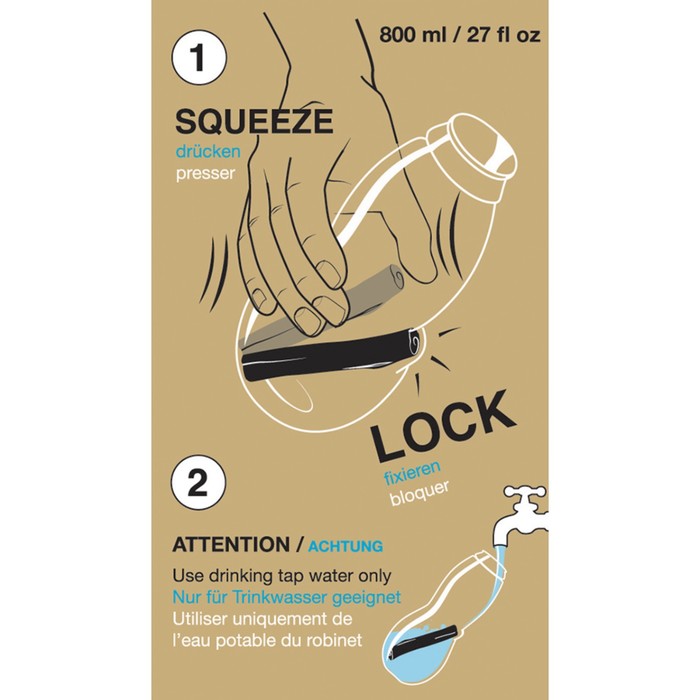 Эко-бутылка Eau Good с фильтром оливковая