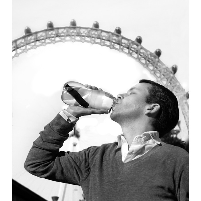 Эко-бутылка Eau Good с фильтром оливковая