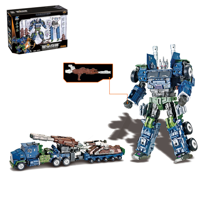 Робот-трансформер «Автобот» металлический, с оружием и прицепом