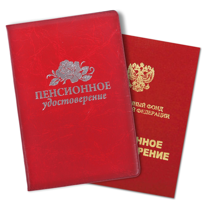 Обложка на пенсионное удостоверение "Цветы", экокожа