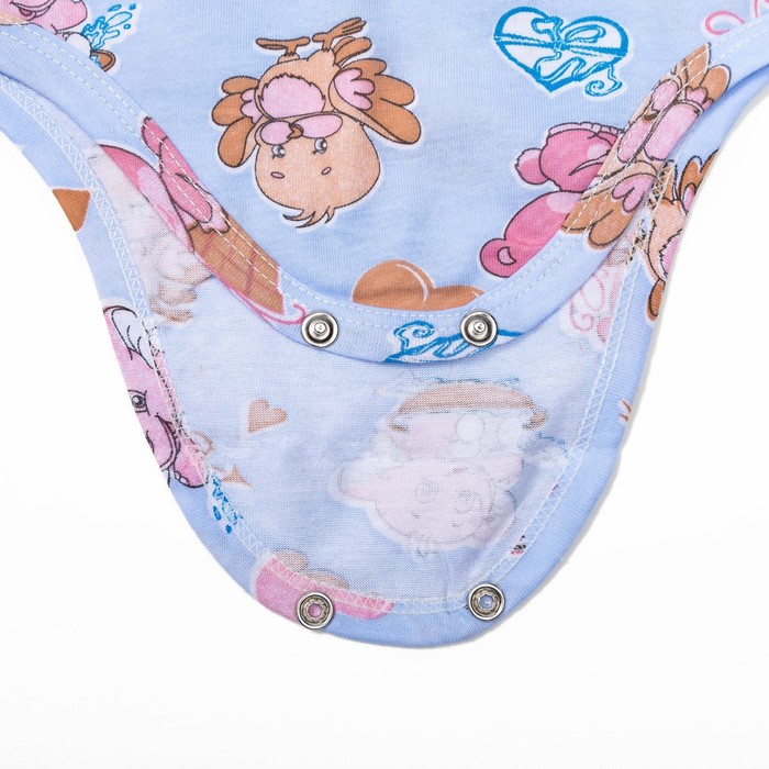 Боди детское короткий рукав 1267, цвет микс, рост 62 см