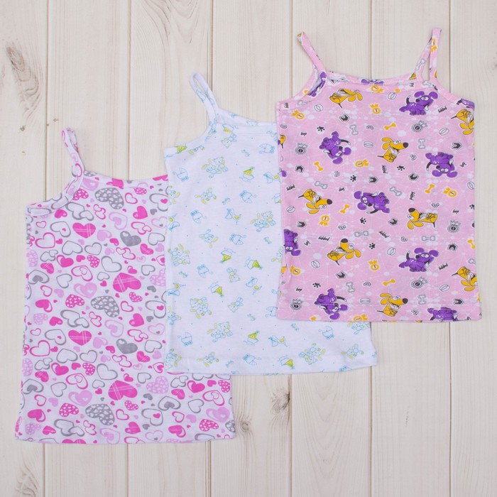 Майка для девочки, рост 86 см, цвет микс 20м_М