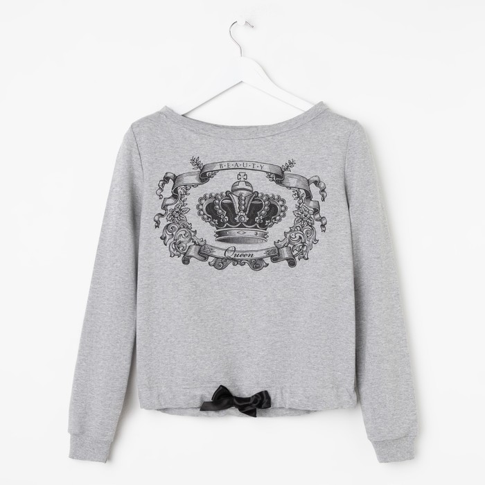 Толстовка женская KAFTAN "Queen", сер, р-р 46-48, 100% хл.