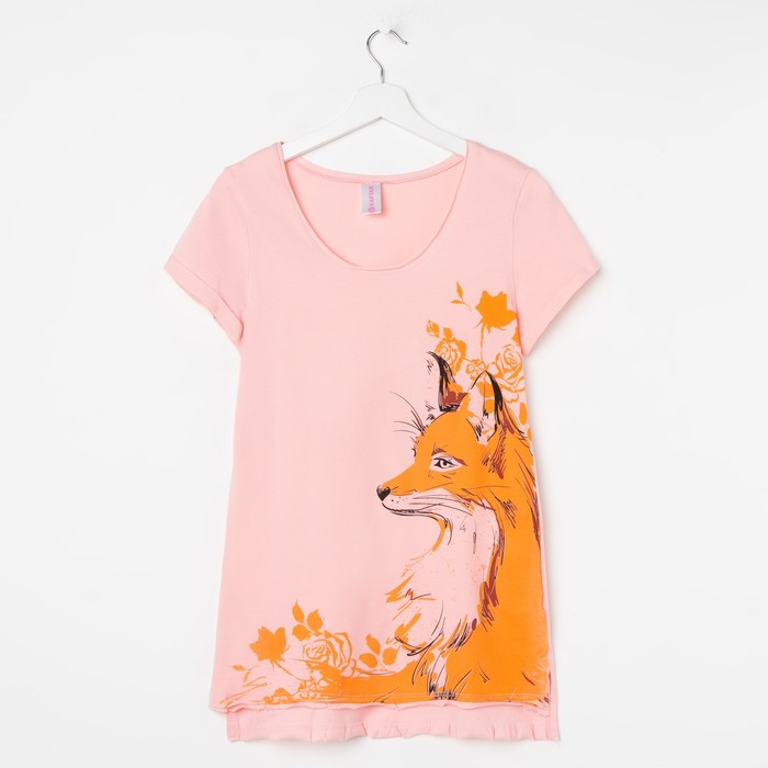 Футболка женская KAFTAN "Рыжая лиса", р-р 46-48, 100% хлопок