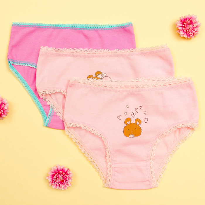 Набор трусов детских KAFTAN "Медвежонок" 3 шт, рост 98-104 (30), 3-4 года 100% хлопок