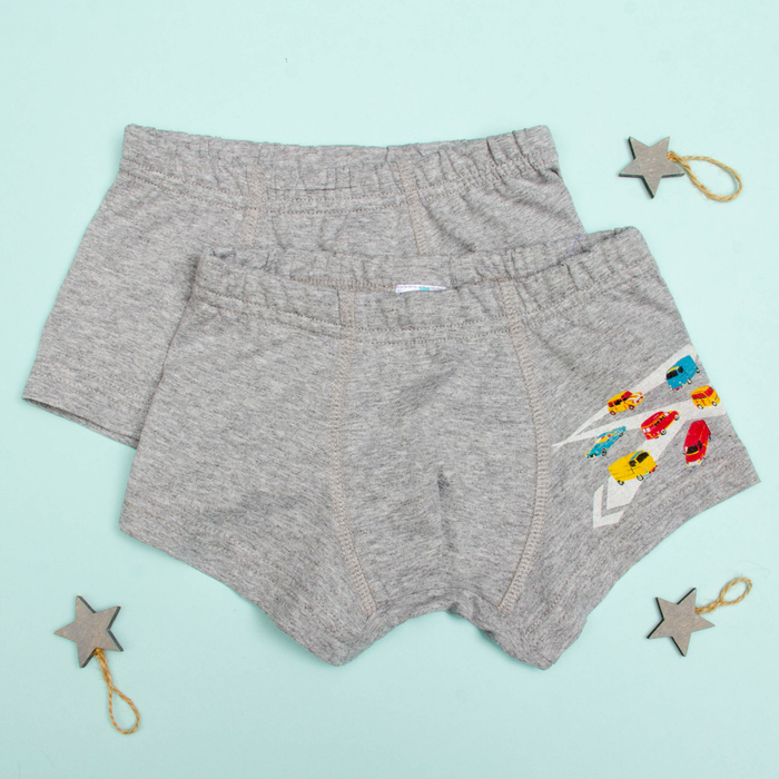 Набор трусов детских KAFTAN "Машинки" 2 шт, рост 122-128 (34), 7-8 лет 100% хлопок