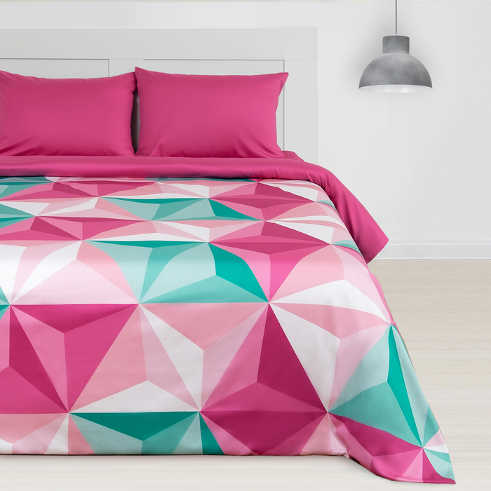 Постельное бельё "Этель" 1.5 сп Даймонд (вид 1) 143 х 215 см, 150 х 214 см, 50 х 70 см - 2 шт, мако-сатин, 128 г/м²