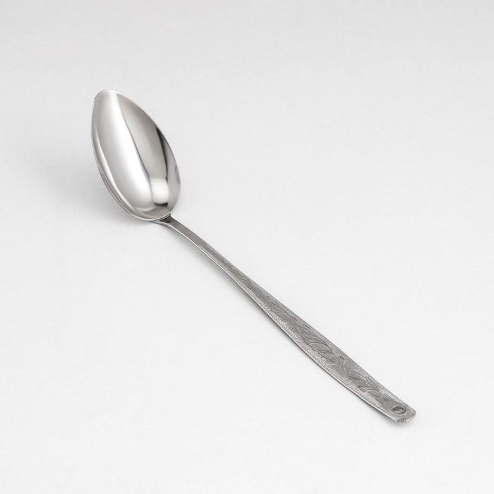 Ложка гарнирная большая 28,5 см "Уралочка", рабочая часть 8,5х5 см, толщина 2 мм, упрощённая обработка