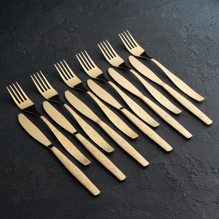 Набор столовый «Уралочка», 42 предмета, полное декоративное покрытие, декоративная коробка