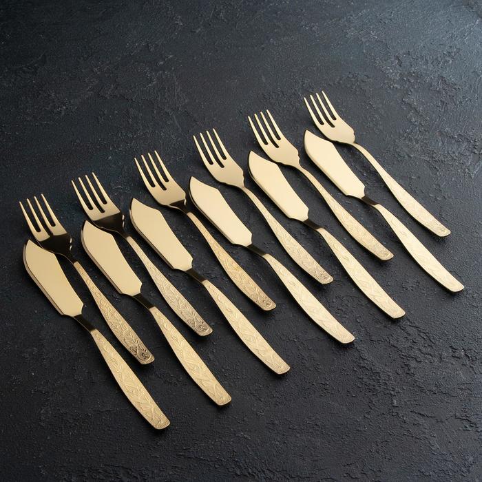 Набор столовый «Уралочка», 42 предмета, полное декоративное покрытие, декоративная коробка