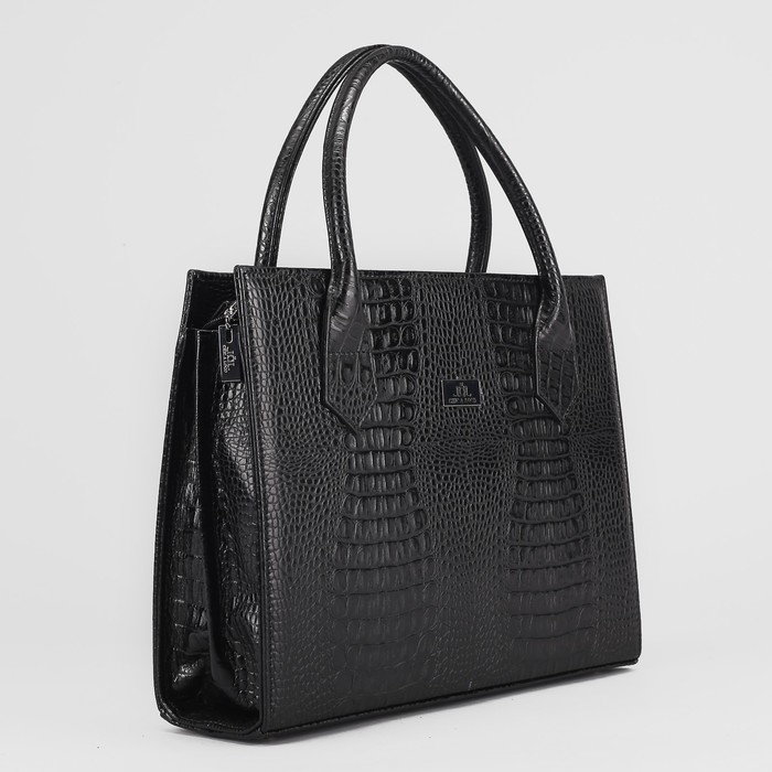 Сумка женская, 1 отдел на молнии, цвет чёрный