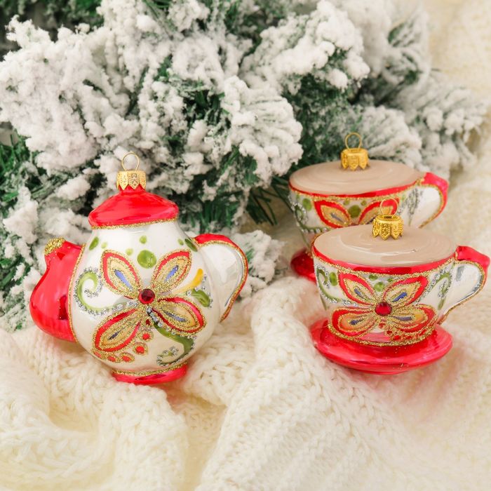 Набор новогодних игрушек "Чайная церемония"