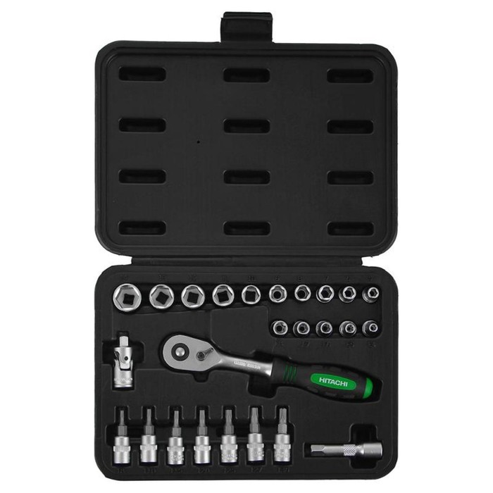 Набор головок Hitachi торцевых, 1/4", 26 предм.