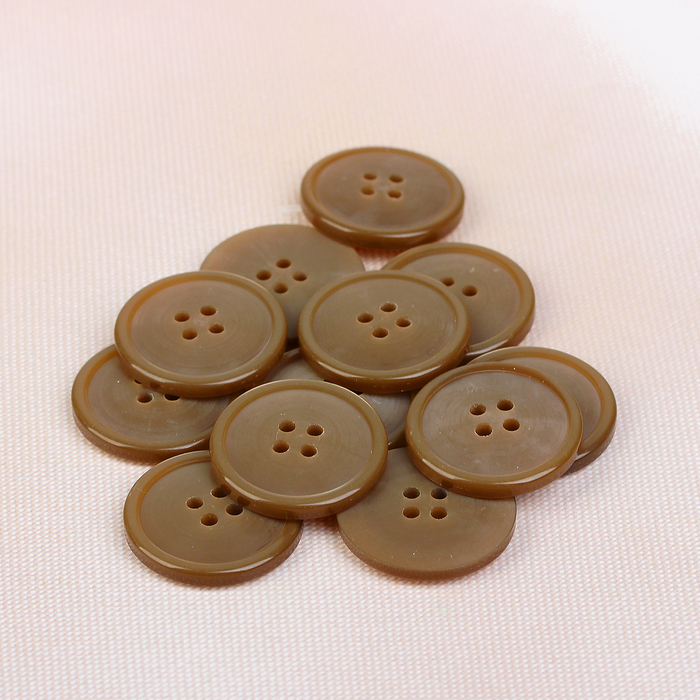 Пуговица, на 4 прокола, 25мм, цвет бежевый