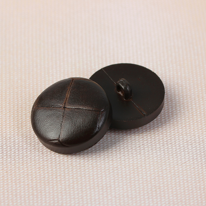 Пуговица, на ножке, 23мм, цвет тёмно-коричневый