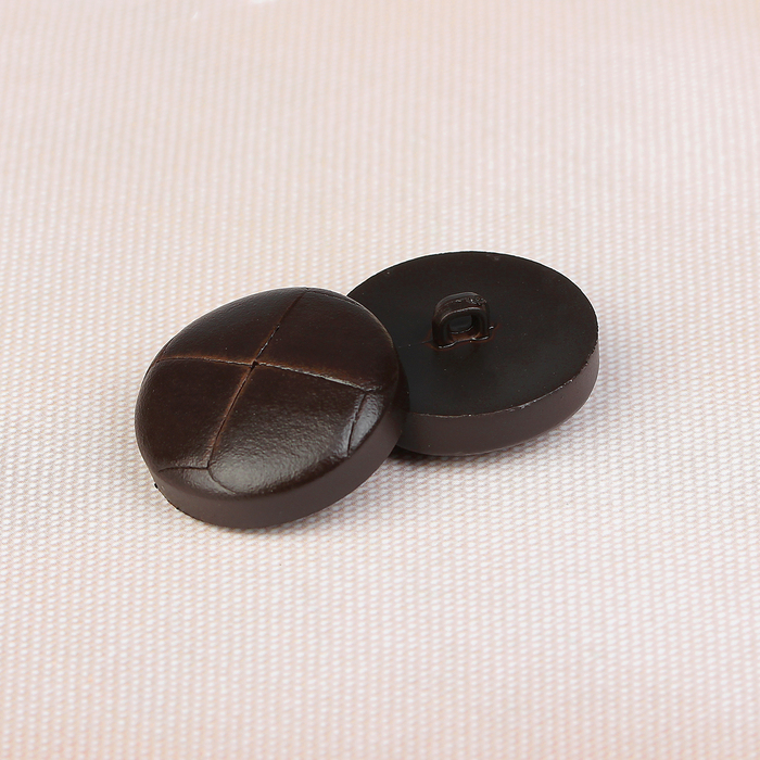Пуговица, на ножке, 25мм, цвет тёмно-коричневый