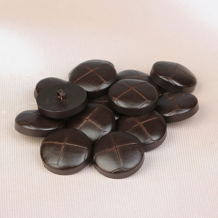 Пуговица, на ножке, 25мм, цвет тёмно-коричневый