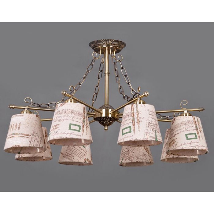 Люстра "Аврора" 8 ламп E27 60Вт 78х78х44 см.