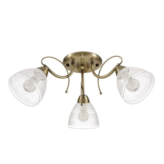 Люстра потолочная "Misano" 3x60w E14 бронза 54x54x22см