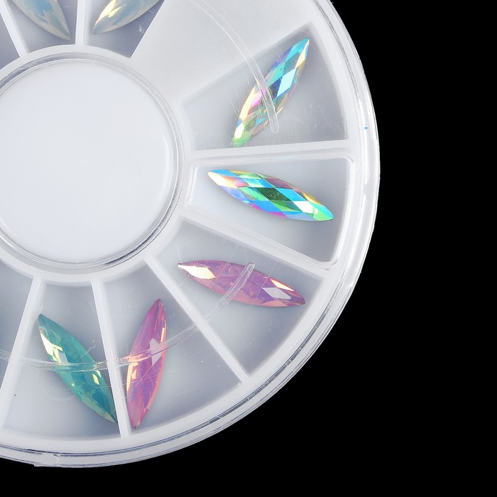 Стразы "Лодочка" для декора ногтей, 13мм, цвет МИКС