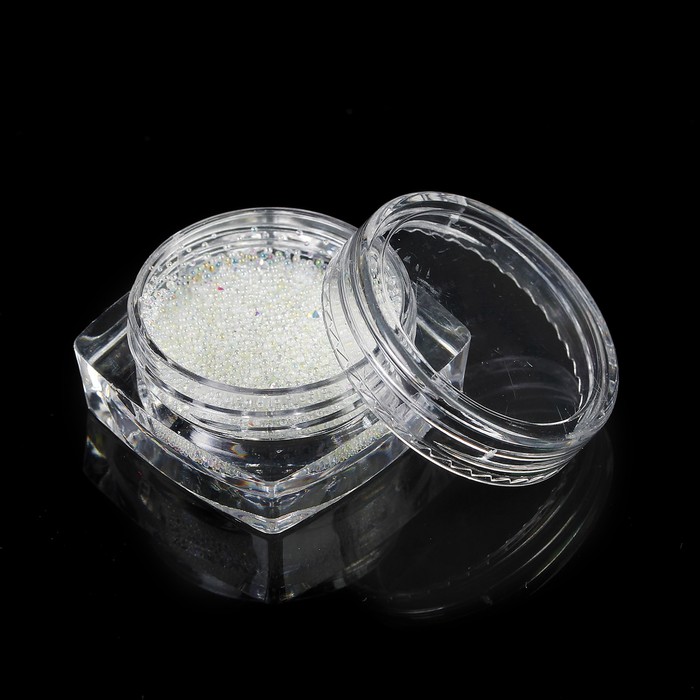 Кристаллы Пикси для декора ногтей, цвет белый