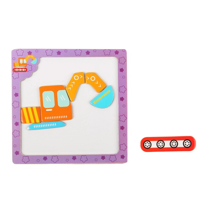 Конструктор магнитный в рамке "Экскаватор"