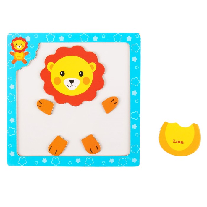 Конструктор магнитный в рамке "Лев"