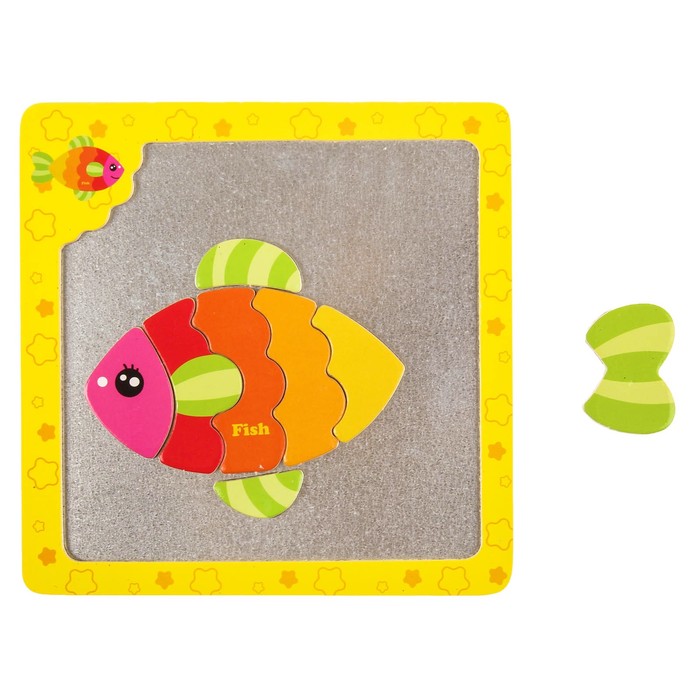 Конструктор магнитный в рамке "Рыба"