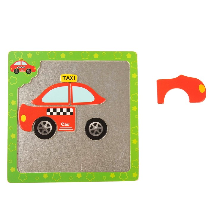 Конструктор магнитный в рамке "Такси"