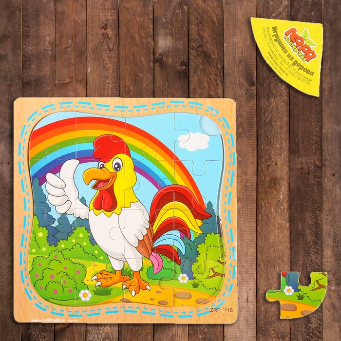 Пазл в рамке "Петушок"