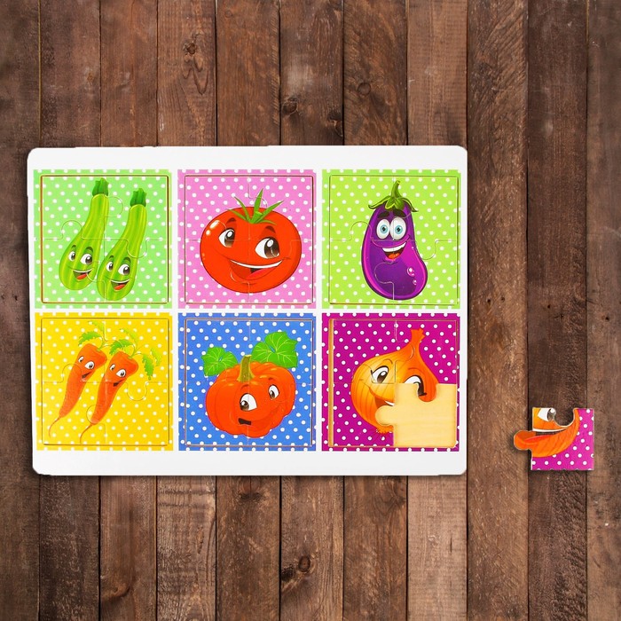 Пазл 6 в 1 "Овощи"