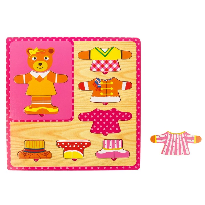 Рамка вкладыш-одевайка "Мишка Маша"