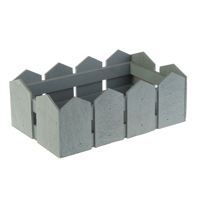 Ящик "Заборчик", светло-серый, 23.5 х 14.5 х 9 см