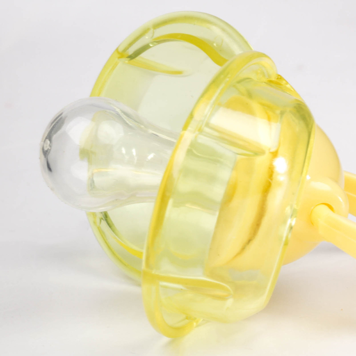 Пустышка силиконовая классическая, с автоматическим защёлкиванием, от 0 до 6 мес., цвет жёлтый