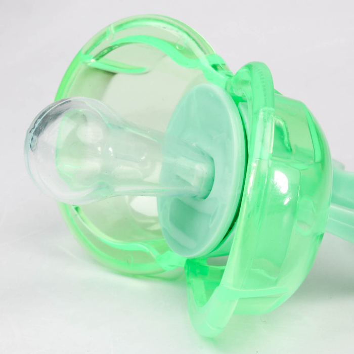 Пустышка силиконовая классическая, с автоматическим защёлкиванием, от 0 до 6 мес., цвет зелёный