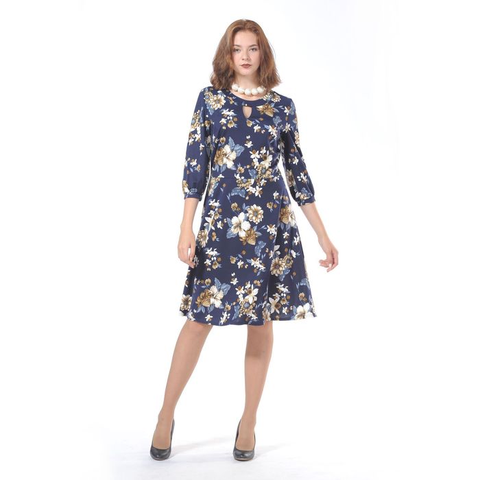 Платье женское, размер 44,  рост 164, цвет синий 6708