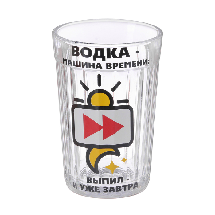 Стакан граненый "Машина времени" стекло, в упаковке