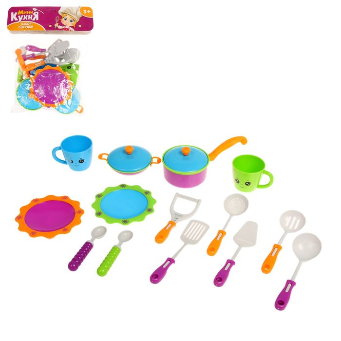 Набор посуды "Глазастики", 14 предметов