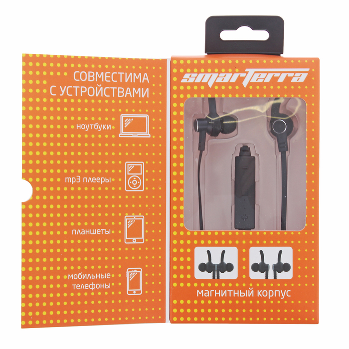 Гарнитура беспроводная Smarterra BTHS-5, Bluetooth,черная