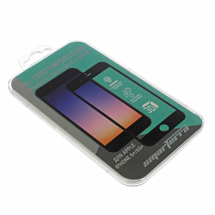 Защитное стекло Smarterra Full Cover Glass, для iPhone 6 Plus/6S Plus, черное