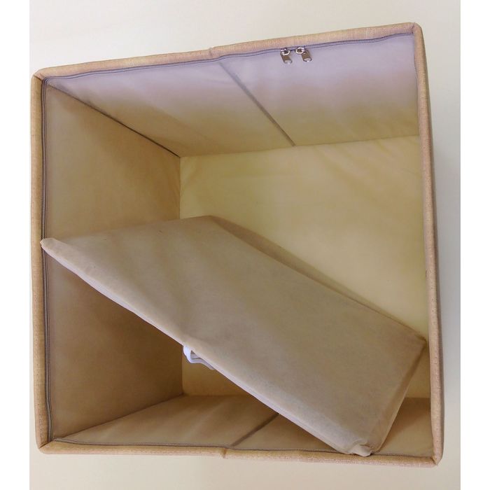 Пуф-куб с нишей для хранения Леопард 38х38х38, цв. беж, мебельная ткань, пэ100%