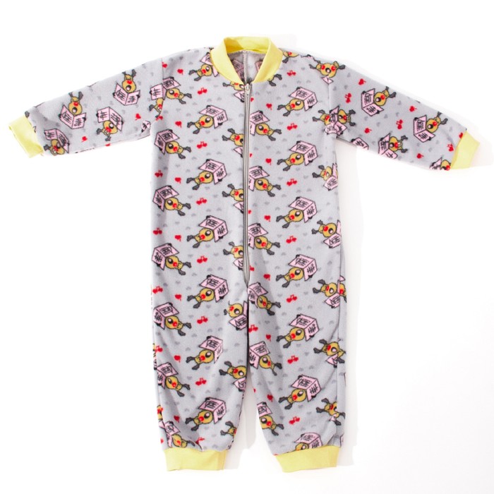 Комбинезон для мальчика, рост 74 см, цвет серый , принт лось  621711-8_м