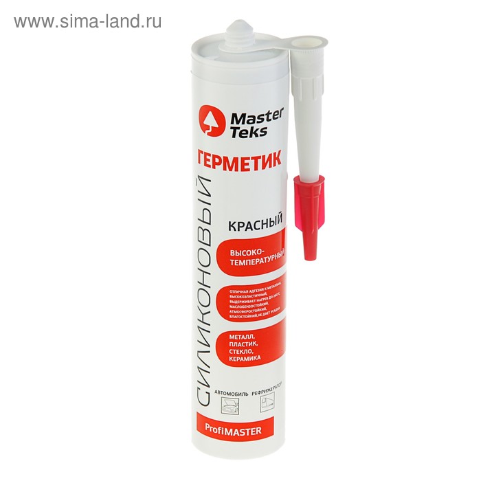 

Герметик MasterTeks Profmaster, силиконовый, высокотемпературный, красный