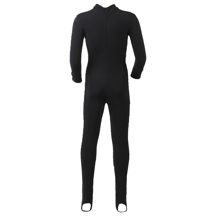 Комбинезон для фигурного катания, низ лосины, термобифлекс, размер 42, цвет чёрный