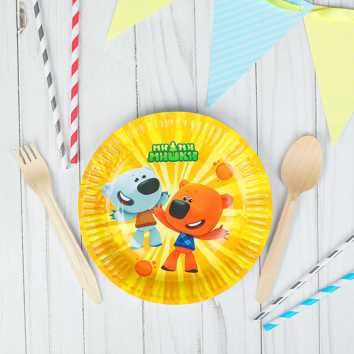 Набор тарелок "Веселый праздник Мими Мишки", 6 шт, 18 см