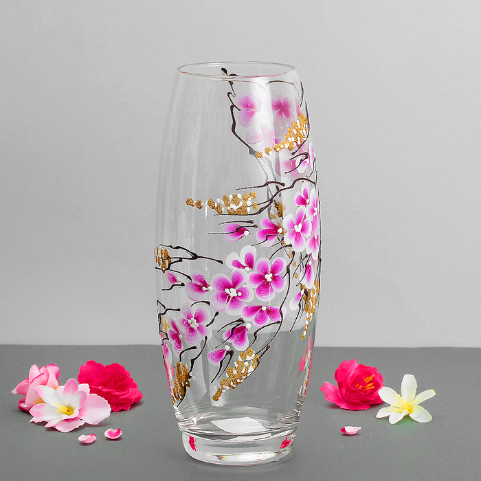 Ваза "Сакура" прозрачная, d-7,5 см